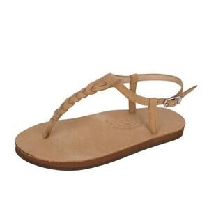 Rainbow T Street Braided Ankle Strap Sandal Leather Brown Large 7.5 to 8.5